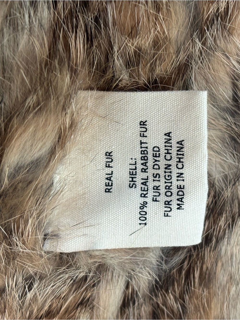 Bagatelle Heritage Rabbit Fur Vest Women’s Small Neutral Boho Layering - Picture 6 of 6